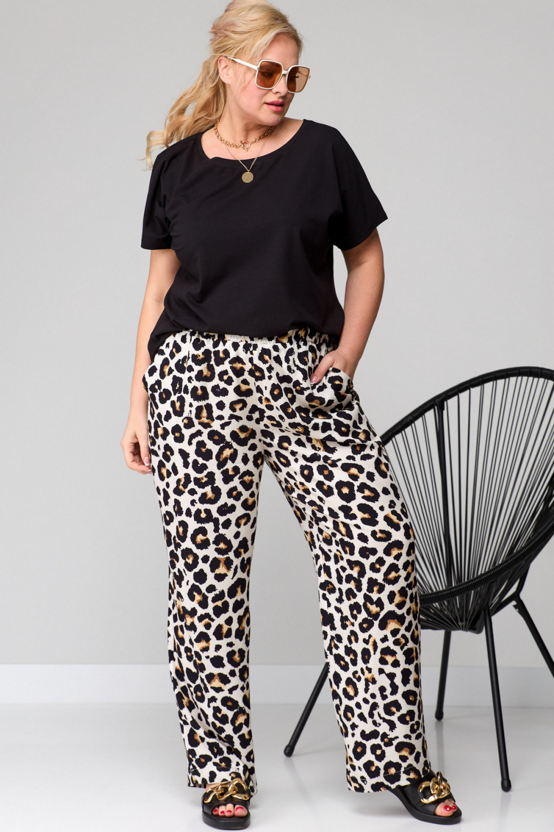 Брюки SOVA 11140 леопард - фото 1